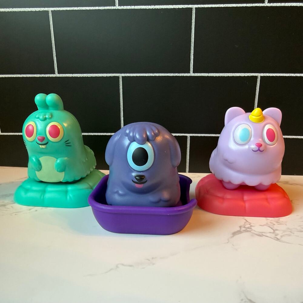 Wendys My Strange Pet Toy Lot 3 Dogclops Hamstercorn Slug
